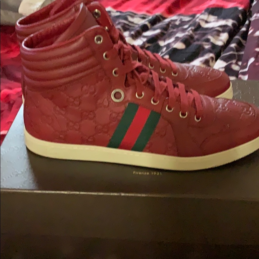 Red Gucci high tops